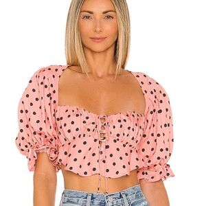 For Love & Lemons Polka Dot Blouse